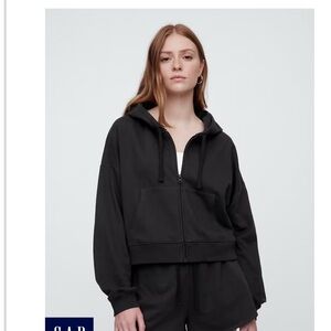 GAP Hooded Black Crop Sweater, NWT, size M